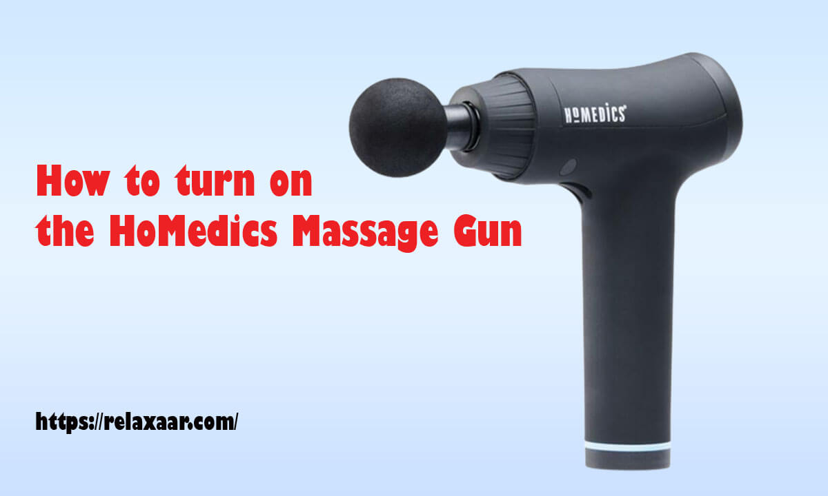 How to turn on the HoMedics Massage Gun